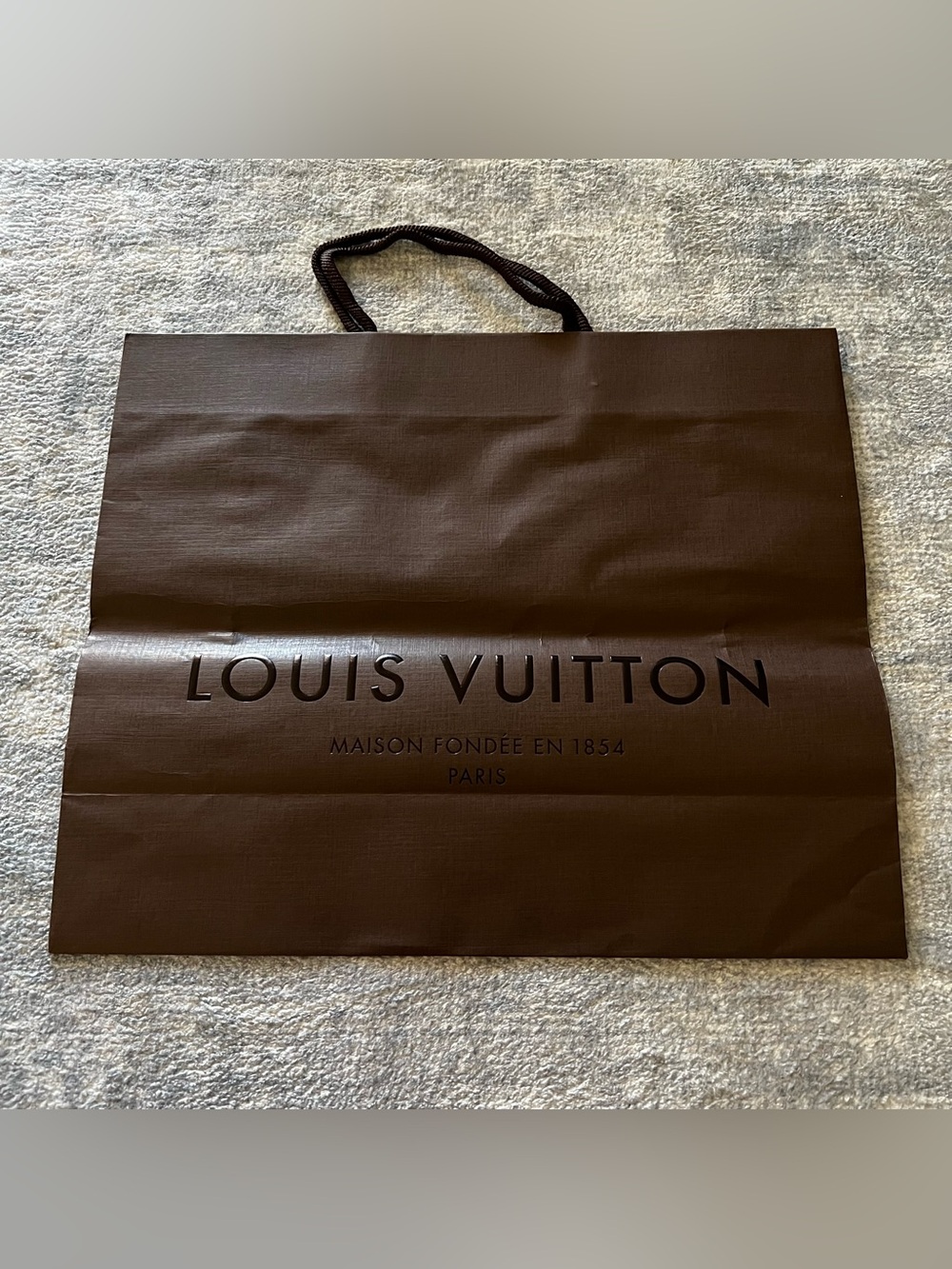 Louis Vuitton Dark Brown Paper Shopping Bag